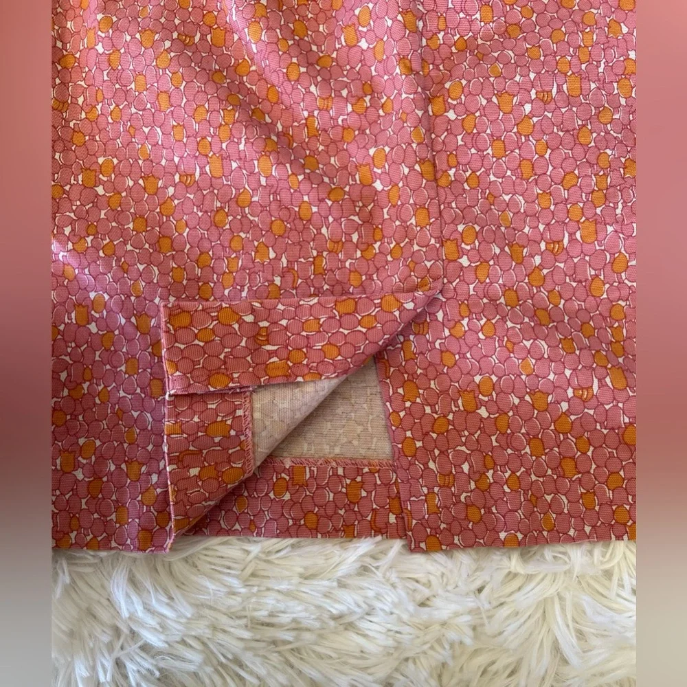 Talbots | Tulip Pink & Orange Pattern Pencil Skirt